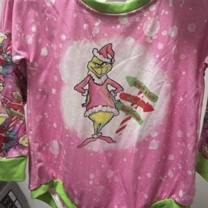Pink Grinch Christmas Bubble